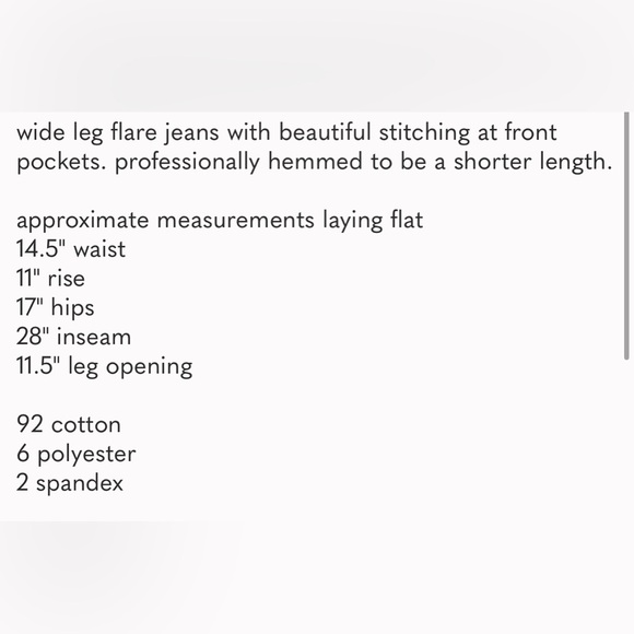 Pilcro & The Letterpress Anthropologie Wide Leg Flare Jeans Short Length - Picture 3 of 9